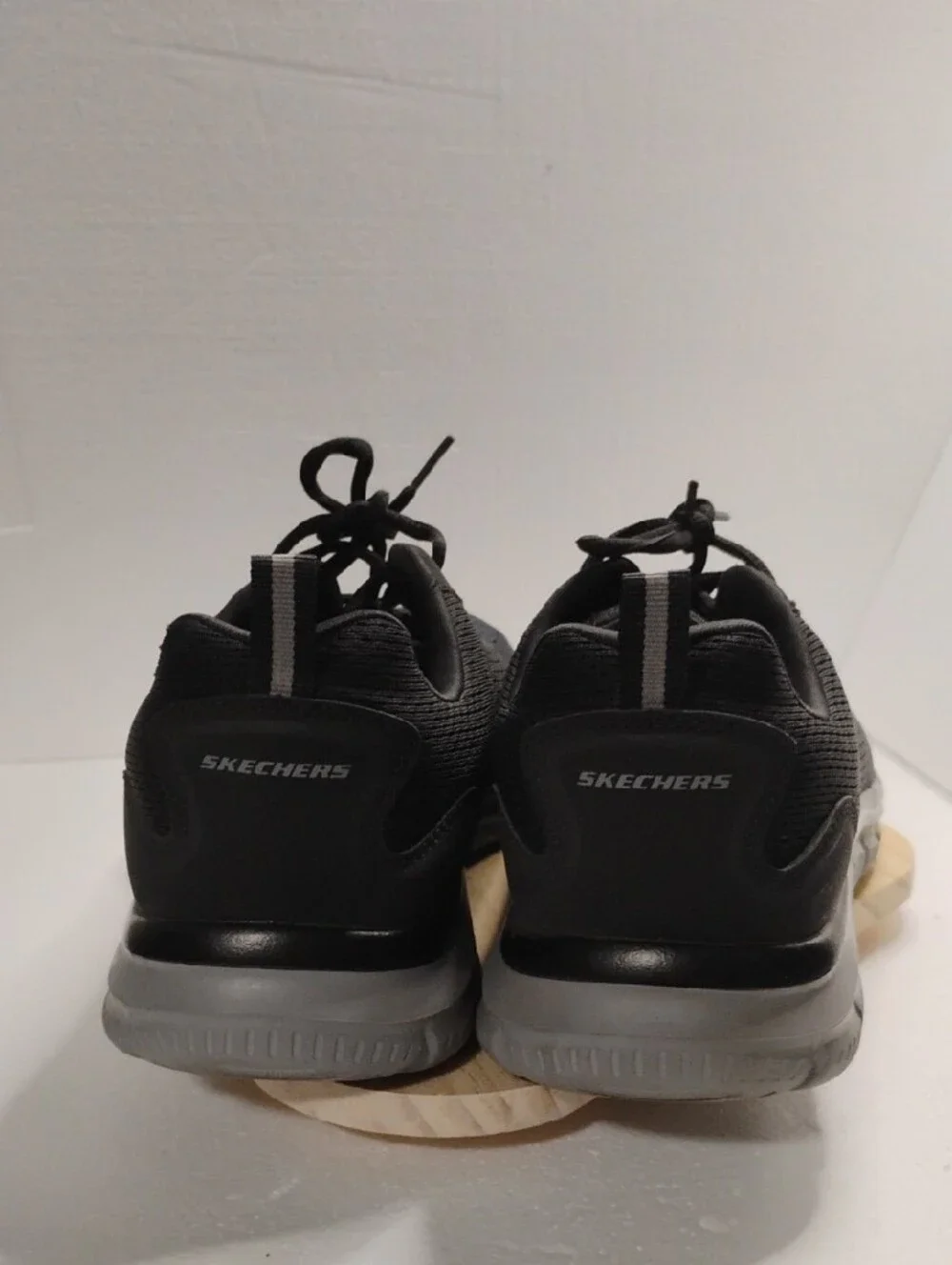 Skechers Men's Black Athletic Walking Shoes with White Accents
